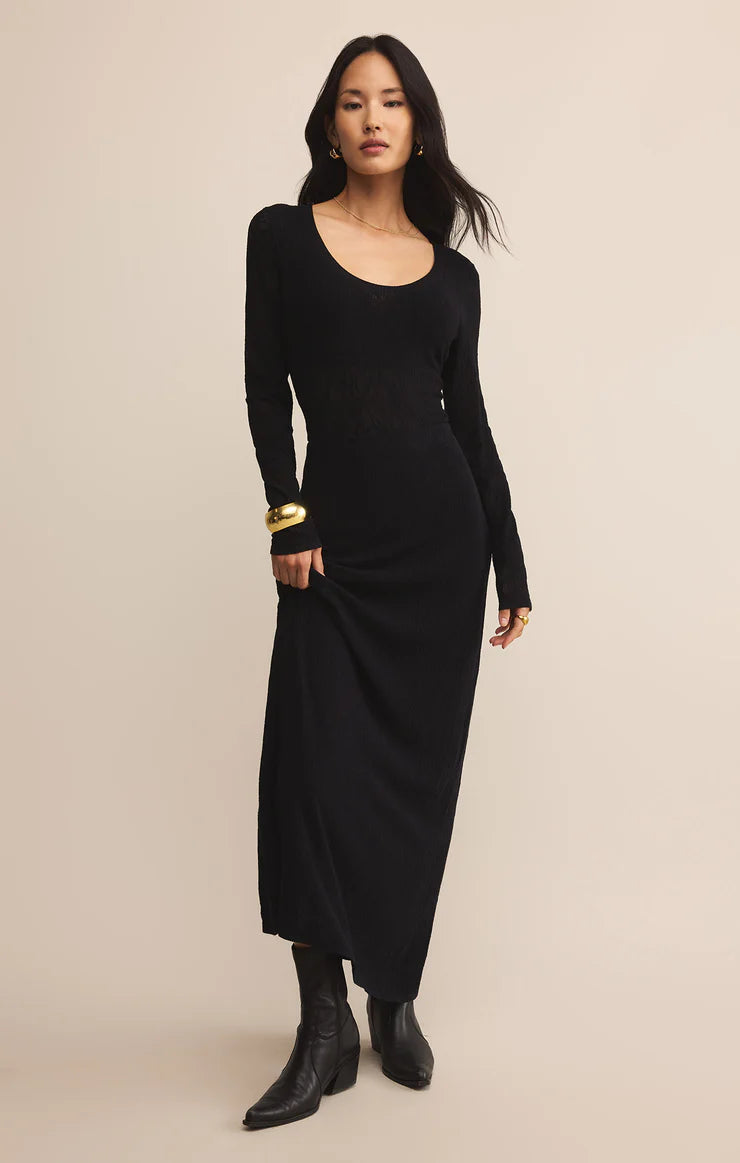 Tibi Scoop Mesh Sweater - Black