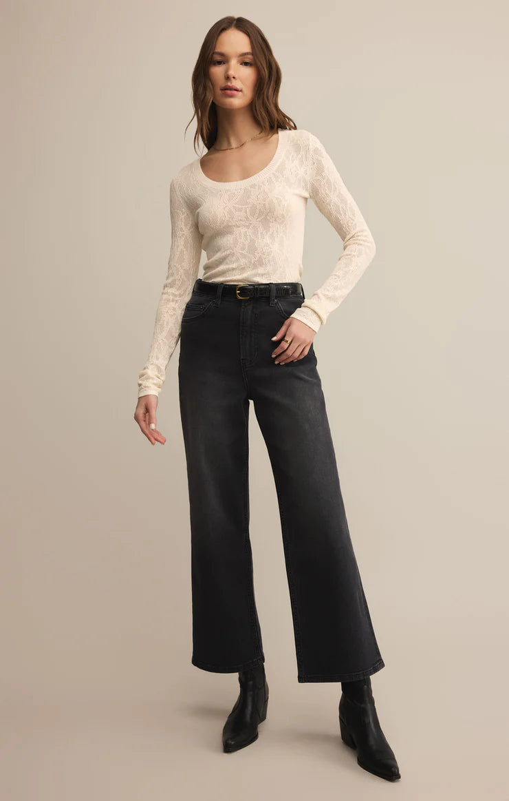 Tibi Scoop Mesh Sweater - Crystal