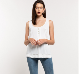 Button Tank - Off White