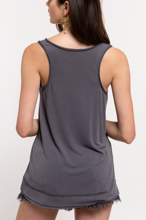 Button Tank - Charcoal