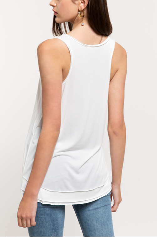 Button Tank - Off White