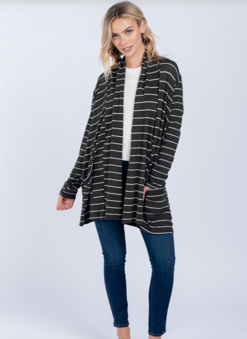 Knit Stripe Cardigan