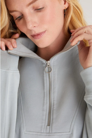 Relaxed Half Zip Sweatshirt