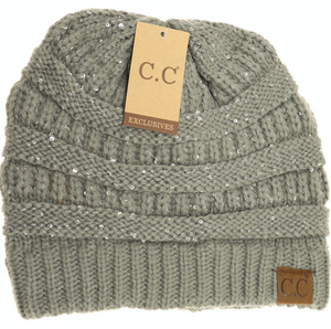 Sequin CC Beanie