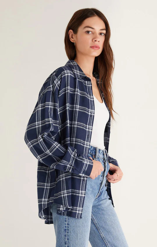 Clio Plaid Button Up