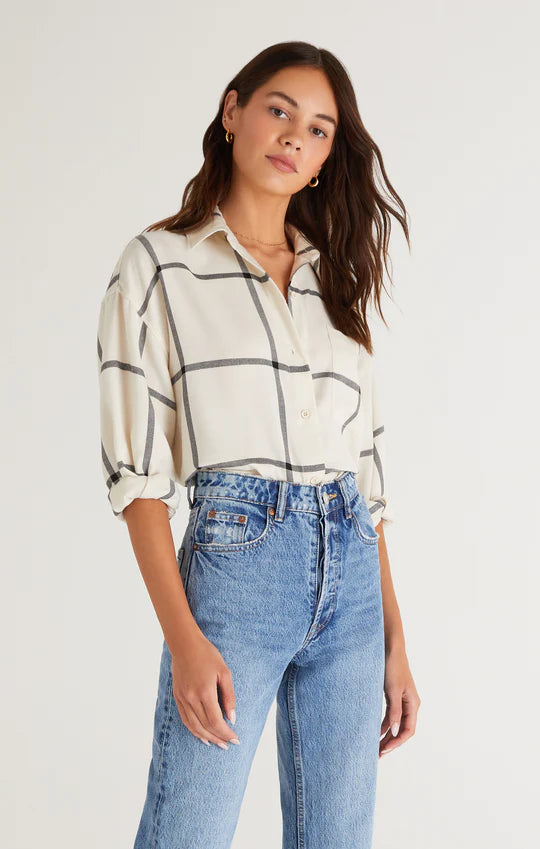 River Plaid Button Up